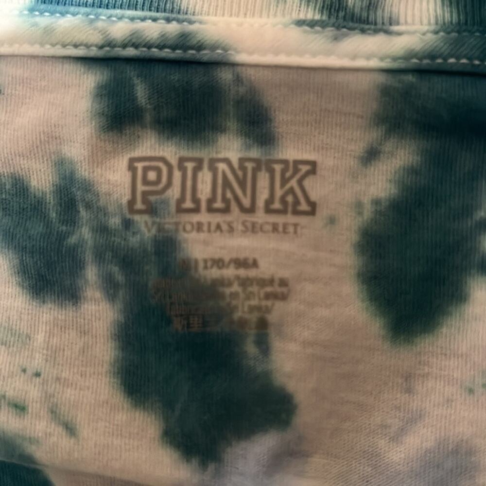 Victoria’s Secret Pink Blue Tie Dye Drawstring Hem Crop Top Size M - Picture 6 of 6